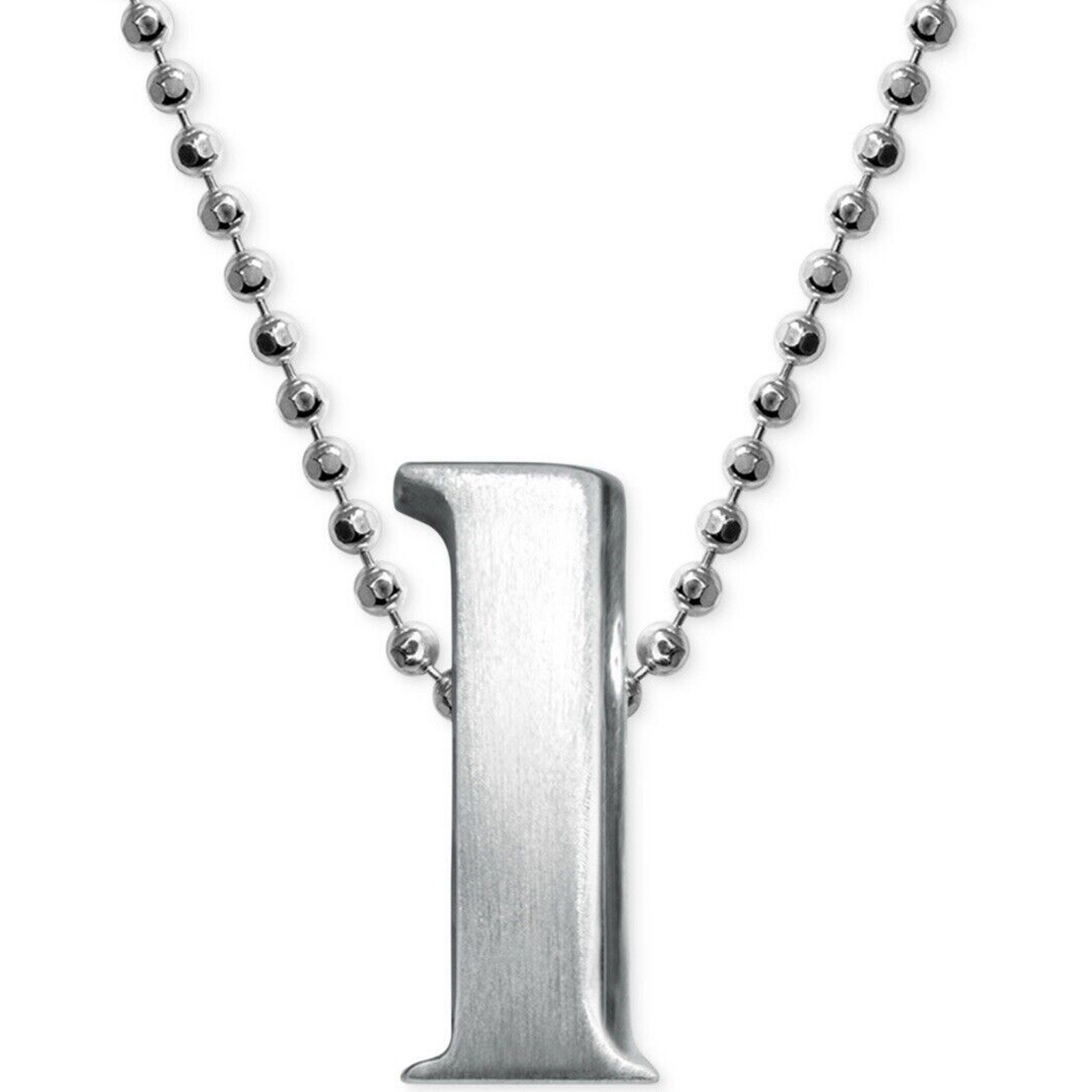 Alex Woo Sterling Silver ‘L’ Initial Pendant Necklace Ny Designer Luxury Fashion